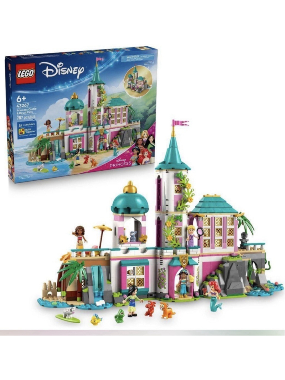 LEGO Disney Princess Castle & Royal Pets 43267 Building Set-Factory sealed